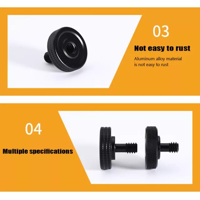 1/4" Dual Nuts Tripod Double Layer Thread Screw Mount Adapter For Camera Fla ❤FR