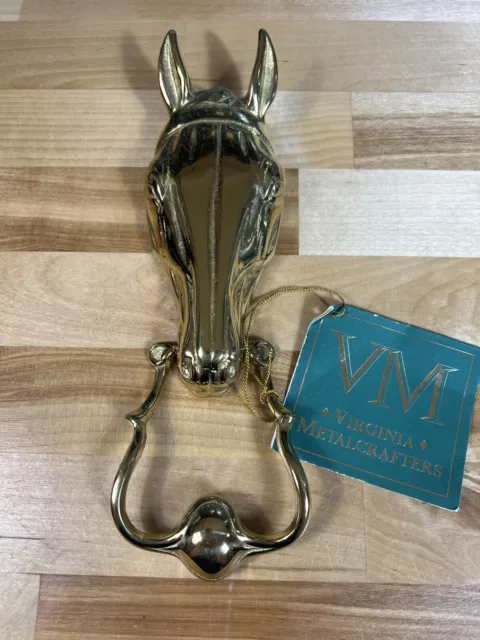 Virginia Metalcrafters Brass Horse Head Door Knocker