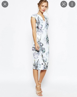 Ted Baker Bavaria Torchlit Floral Midi Dress Size 3