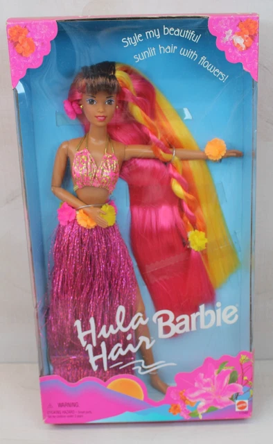 Hula Hair Barbie African American AA 1996 Mattel #17048 NRFB Doll Nice Rare Hula Hair Barbie African American AA 1996 Mattel #17048 NRFB Doll Nice Rare