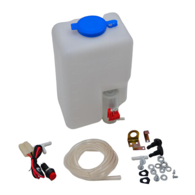 Kit universel de bouteille de pompe de réservoir de réservoir de pompe de réservoir de lave-glace de voiture classique classique de 12V Un commutateur propre Outil facile et pratique à utiliser 
