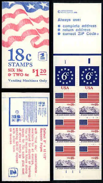 1893a 1981 Flag anthem BOOKLET (BK138)  Mint NH United States  (STOCK SCAN)