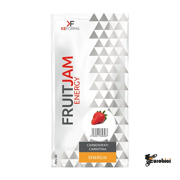 KEFORMA FruitJam fragola, Marmellata energetica a base di carboidrati 40 gr