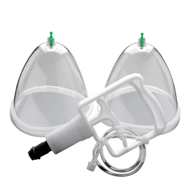 Breast 2 Cups System Breast Enlargement Massager Breastfeeding Suction Pump K