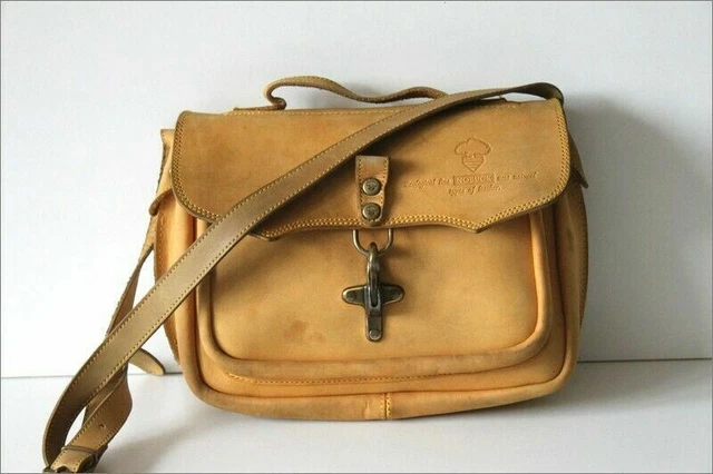 Sac Besace Vintage AUSONI Lausanne Années 60 - Fourrure Et Cuir Bandoulière Beige