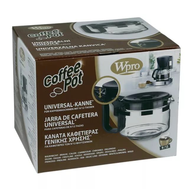 Glaskanne 9-12 Tassen Wpro UCF200 Kaffeemaschine Bauknecht 484000000318
