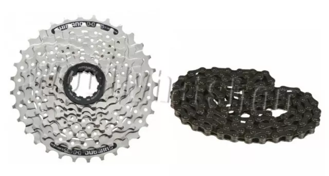 Shimano HG41 Cassette Acera 8 Speed Bike Cassette Sprocket + HG40 Chain Deal