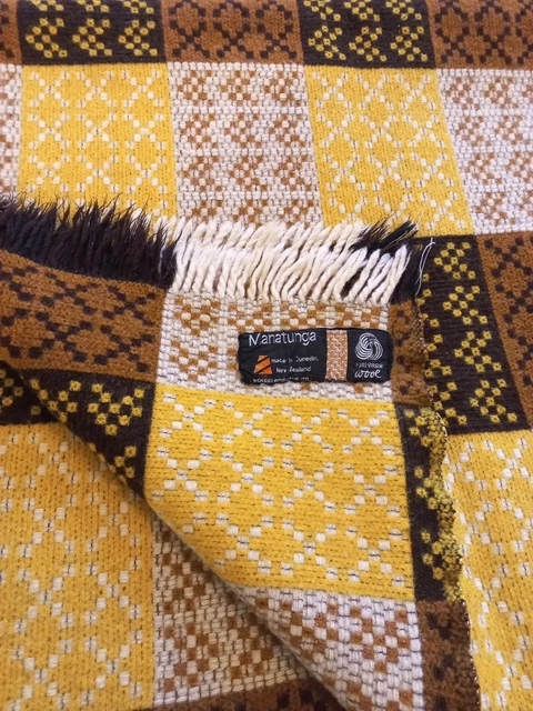 MANATUNGA PURE VIRGIN Wool Throw Rug - Maori Inspired - Dunedin New ...