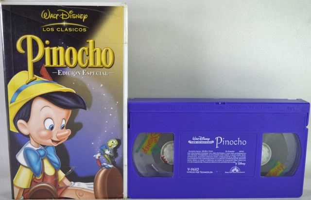 Pinocchio Menu DISNEY PINOCCHIO VHS Spanish Español Pinocho Rare Mexican Indigo ...