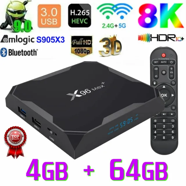 Boitier Android TV WiFi 5G - 4Gb 64Gb (COMPLET BOX)