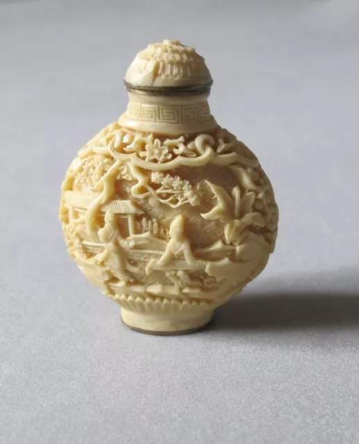 Alte Resin Schnupftabakflasche China  Chinese snuff bottle