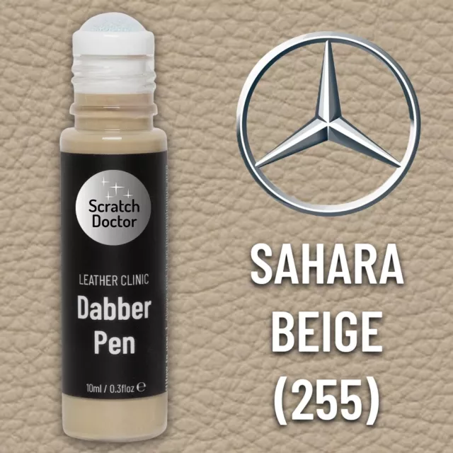 Leather Paint Dabber for MERCEDES SAHARA BEIGE 255 Repair scratches & scuffs