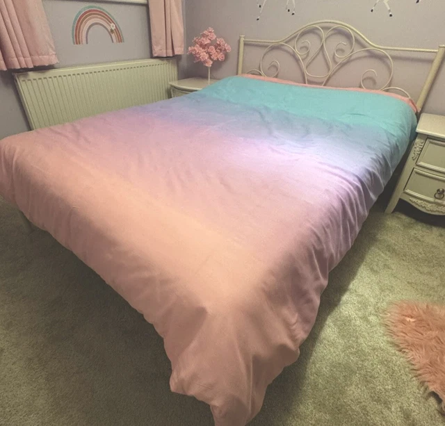 METAL FRAME DOUBLE bed with mattress £45.00 PicClick UK