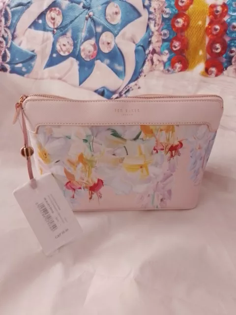 Ted Baker London Hanging Garden Baby Pink Purse Make Up Wash Bag