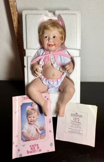 Ashton Drake GallerieS ‘93 Cute As A Button Baby-Titus Tomescu Articulated Doll