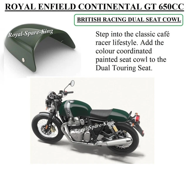 Royal Enfield "DUAL SEAT COWL BRITISH RACING GREEN" For Continental GT-650cc