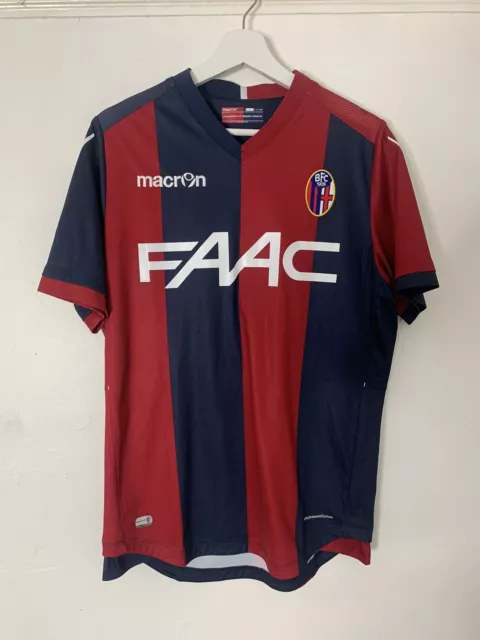 Macron Bologna FC 2016/17 Home Shirt Football Kit Serie A Men’s Large #10 Destro