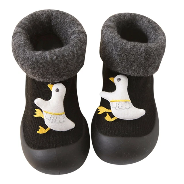 Pantofole antiscivolo bambini bambina ragazzi bambini calze di cotone scarpe inverno caldo Regno Unito 6