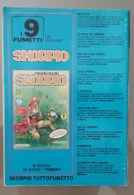 Skorpio N° 5 "Tuttofumetto"  7 Febbraio 1991 Anno Xv 2