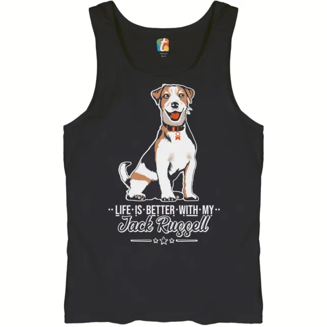 Life is Better With My Jack Russell Tank Top Small Dog Animal Lover Men's Top