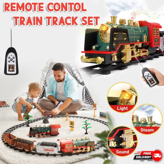 Remote Control Train Track Set Electric Railway Set Christmas Gift For Kids Boys