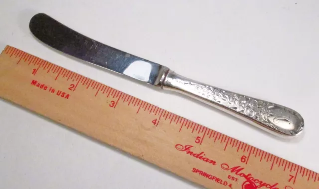 One Antique 1894 Birks Gorham Elmwood Sterling Silver HH Butter Knife Spreader