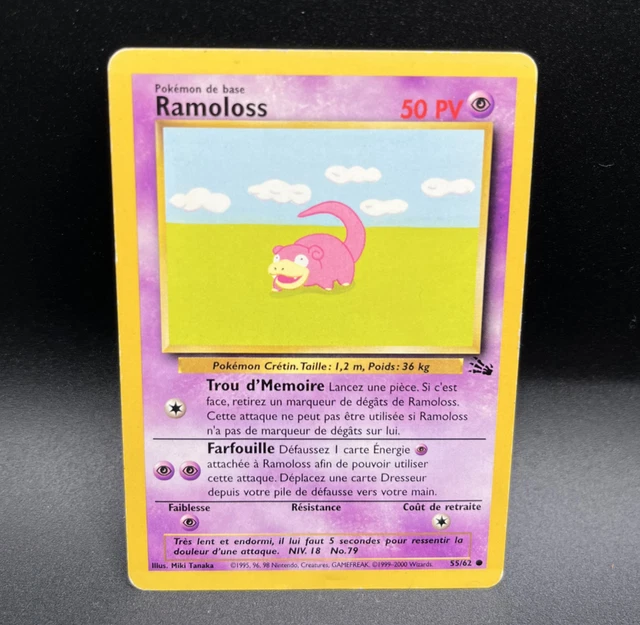 CARTE POKÉMON RAMOLOSS 55/62 EDITION 2 ED2 Fossile VF FR français EUR 0 ...
