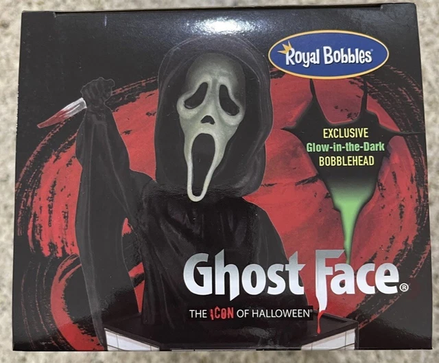 Royal Bobbles Scream Ghost Face Gitd Hot Topic Exclusive Bobblehead New 3