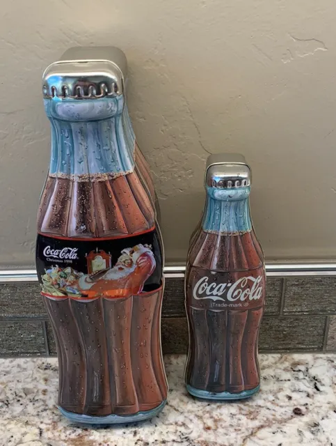 Set of 2 Coca-Cola tins small 9.5” large 13”