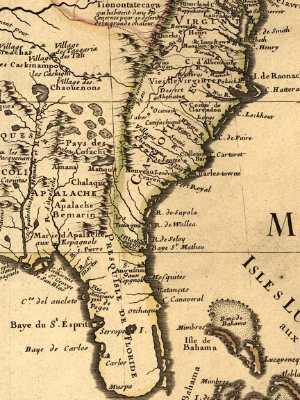 North America 1703 Historic Spanish Territory Vintage Style Map - 18x24 2