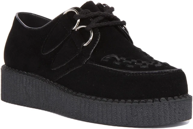 Chaussures Plates En Cuir TRIPPEN Pour Femme - Pointure 35, Noir, Lacets - Occasion