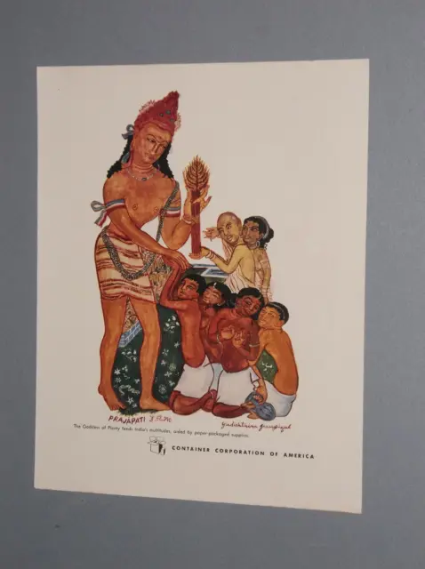 1944 Container Corporation Of America Ad By India's Goddess Of Plenty