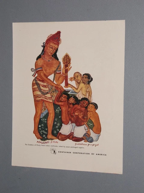 1944 Container Corporation Of America Ad By India's Goddess Of Plenty