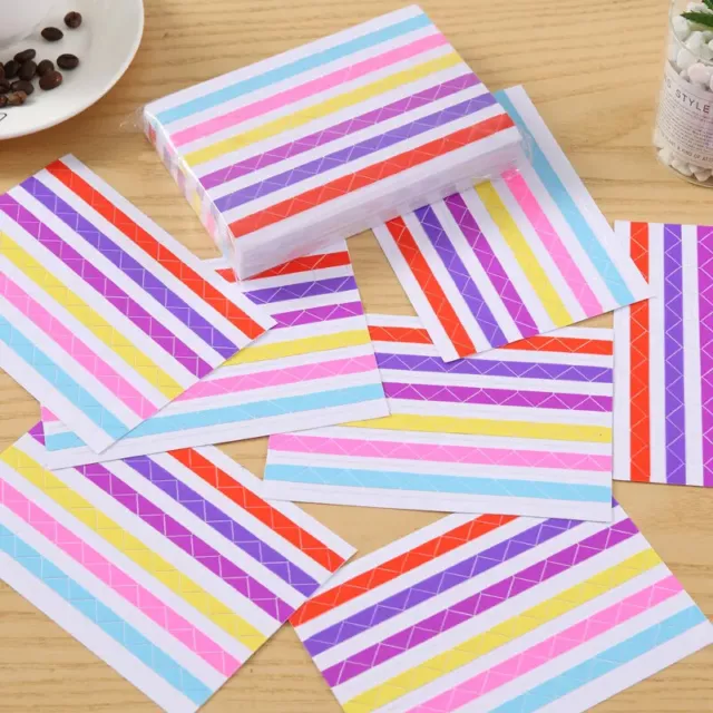 Multi Colour Self-adhesive Photo Frame Corner Stickers DIY Album Scrapbook 100pc