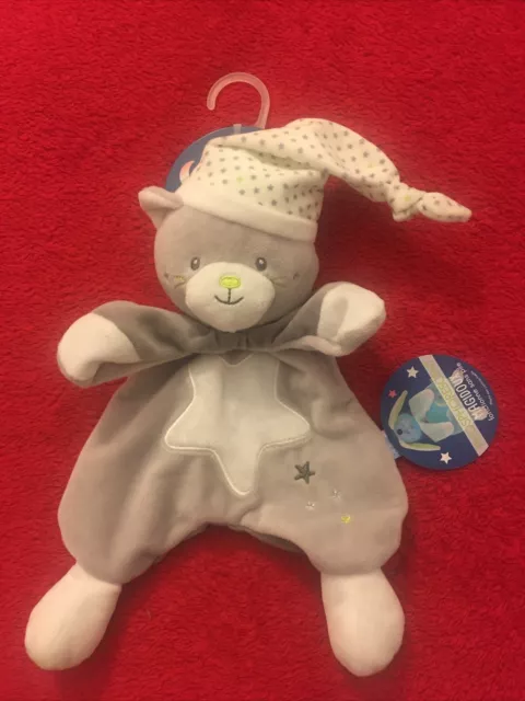🇫🇷 Doudou Plat Chat Ours Brun Bonnet Brille La Nuit Sucre D Orge 100 % Neuf