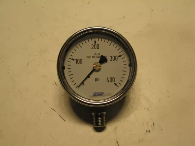 New Wika  A I Bh Aa 400 Glycerin Filled 316Ss Pressure Gauge 1/4Npt 400Psi A0641