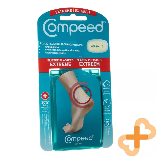 Compeed Extrême Blister Sparadraps 5 Pièces Contre Usure Soulage Douleur M Size