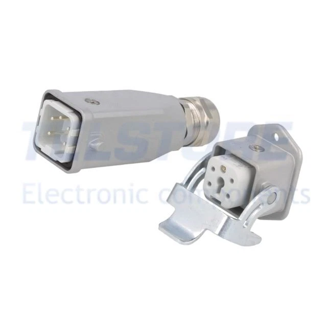 1pcs C146 10E004 924 4 Connettore HDC maschio + femmina C146 PIN 5 4+PE dritto M