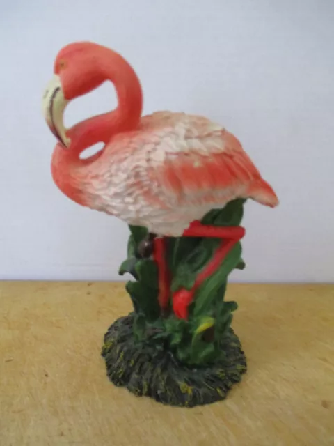 Pink Flamingo Wading, 5" Tall. Resin, *EXC*