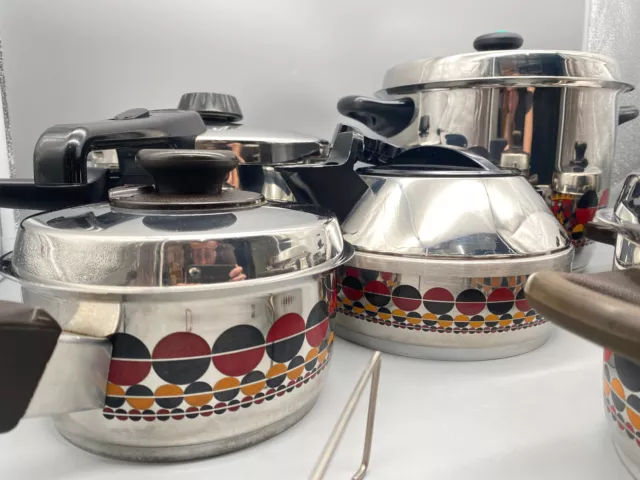 6X Fissler Vitavit Royal Kochtopf Set Schnellkochtopf Wasserkessel 70Er