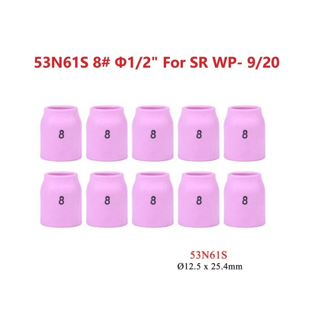 Nozzle Gas Lente Coppe Rosa Coppa WP-9/20 WP-17/18/26 Saldatura Torcia 1/2 "