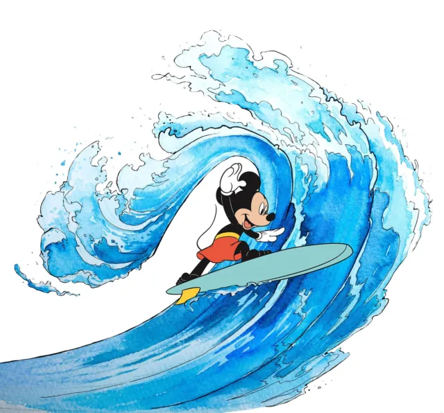 Vlies-Fototapete KOMAR, ADVENTURE MICKEY SURFING, 6 Teile, BxH 300 x 280 cm