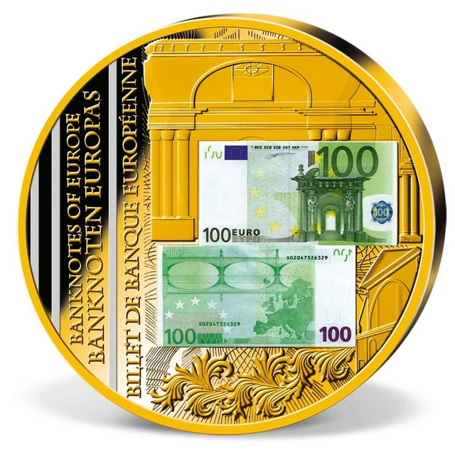 Médaille - 10 ans Euro - insert Swarovski - 2012 - cuivre argenté