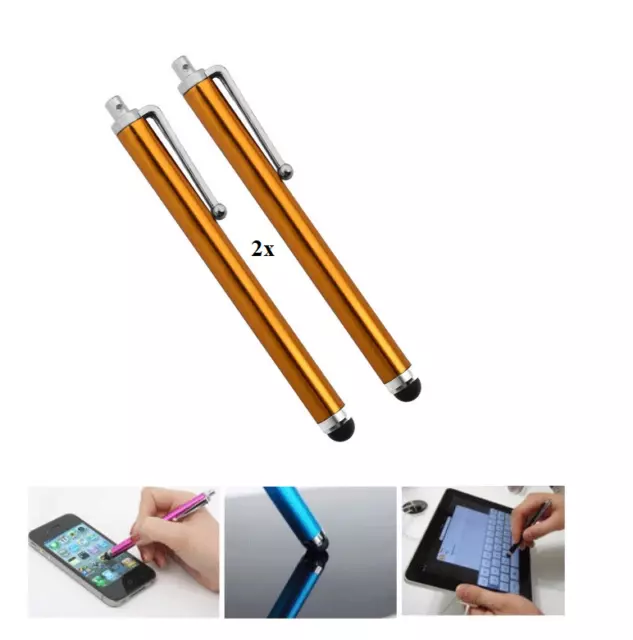 💥universal 2x Gold EingabeStift Touch Pen für Handy TouchScreen Tablet Touchpad