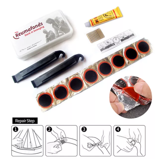 Rubber Tire Tyre Tube Patch Glue Cycling Bicycle Bike Puncture Repair Kit