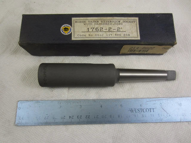 NOS Bison Morse Taper Extension Socket Hardened Tang Sleeve Fitted  1762-2-2
