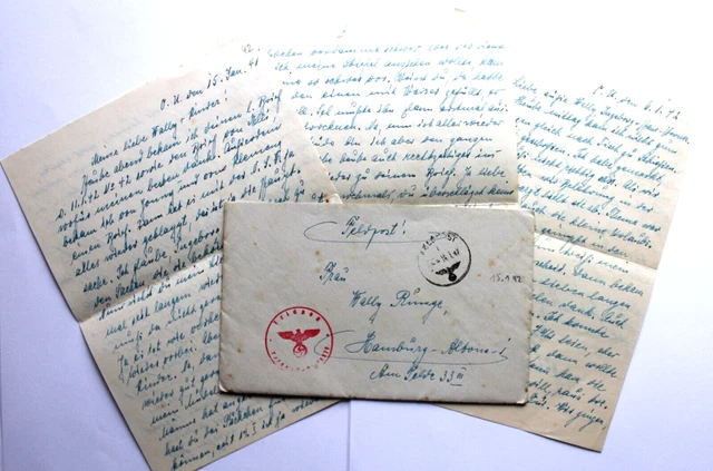 Feldpostbrief 1942 Fliegerhorst Kdtr. (E) 5/VIII Rennes Frankreich, interr. Text Feldpostbrief 1942 Fliegerhorst Kdtr. (E) 5/VIII Rennes Frankreich, interr. Text