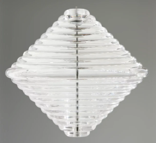 Tom Dixon Press LED Cone Pendant Ceiling Light, Drop 250 cm, Clear Half Top Only