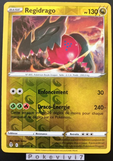 Carte Pokemon REGIDRAGO 124/203 Holo Reverse Epée et Bouclier 7 EB07 FR NEUF