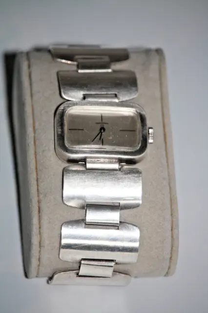 Bergana Armbanduhr Silber 0,800 handauzug komplett silber um 1950